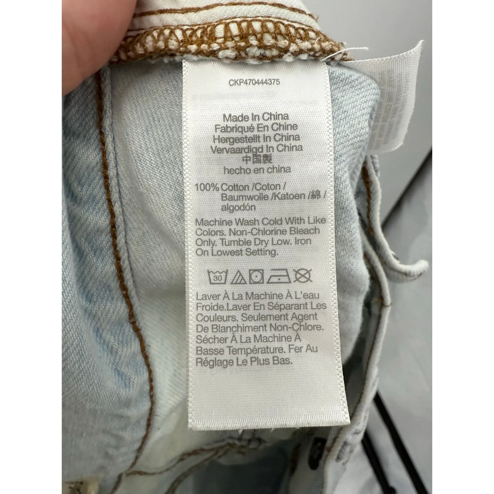 Madewell The Slouchy Boyjean 24 Light Wash Distressed Raw Hem Boyfriend Jeans - Image 8