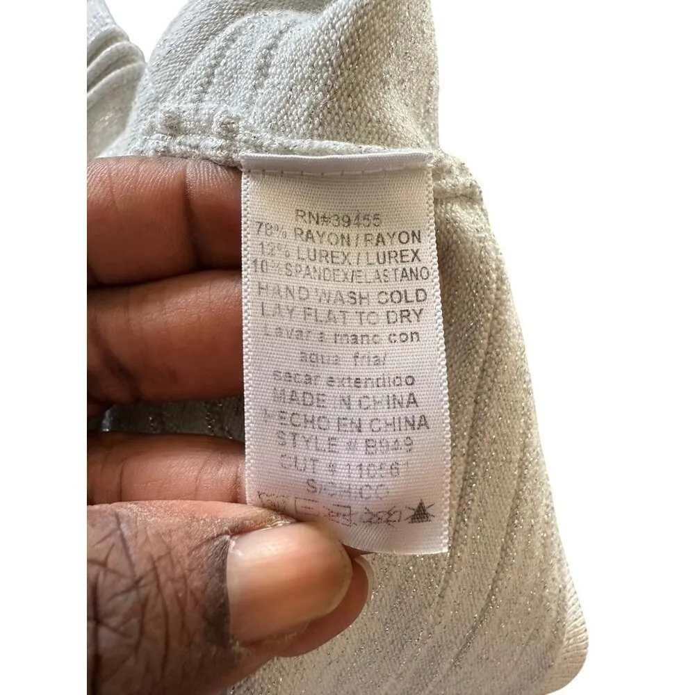 Wow Couture Sequined One-Shoulder Bandage Dress Bodycon Glam Sparkly Cocktail S - Image 7