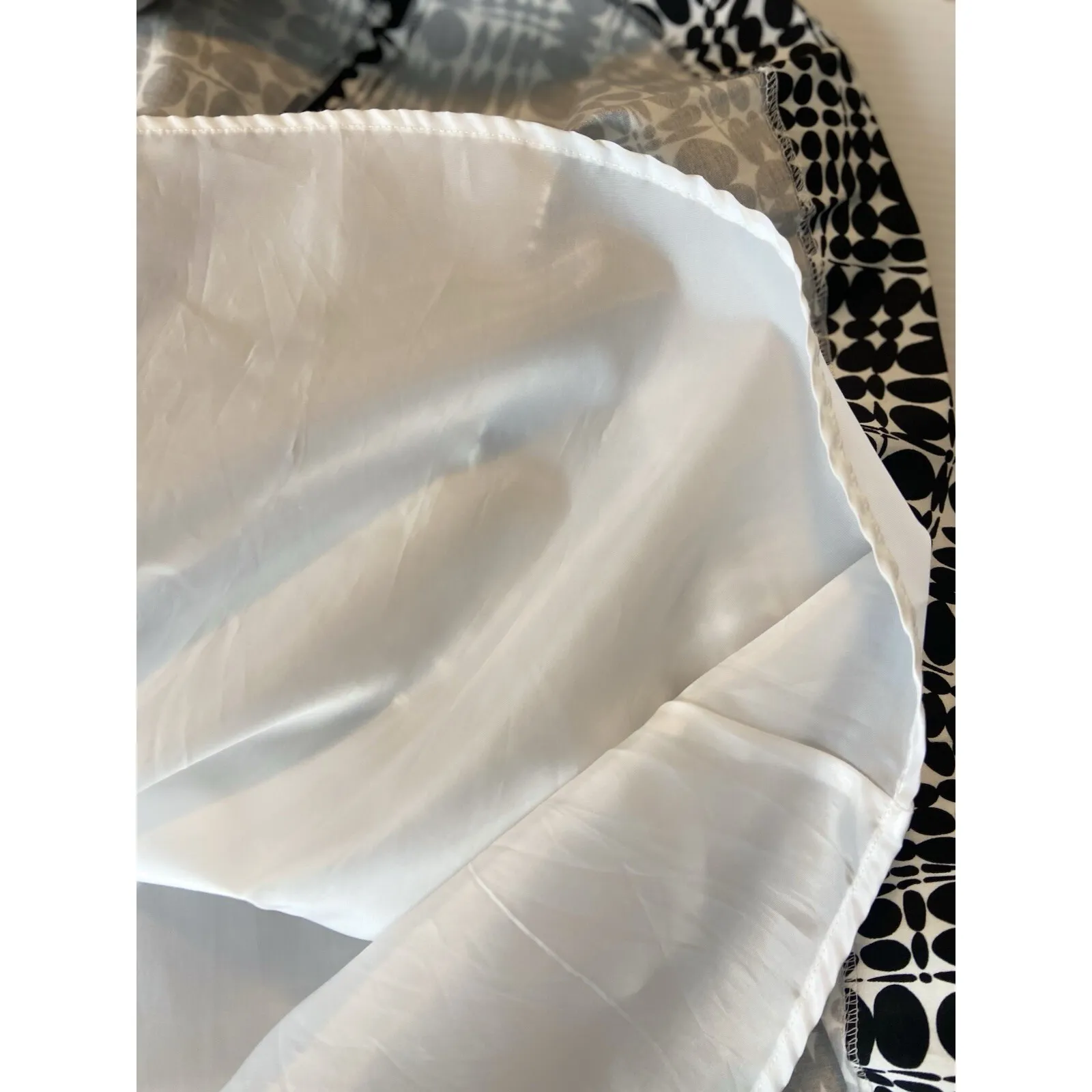 Calvin Klein Black White Pleated Sheath Dress Career Sleeveless Size‎ 8 P Belted - Image 11