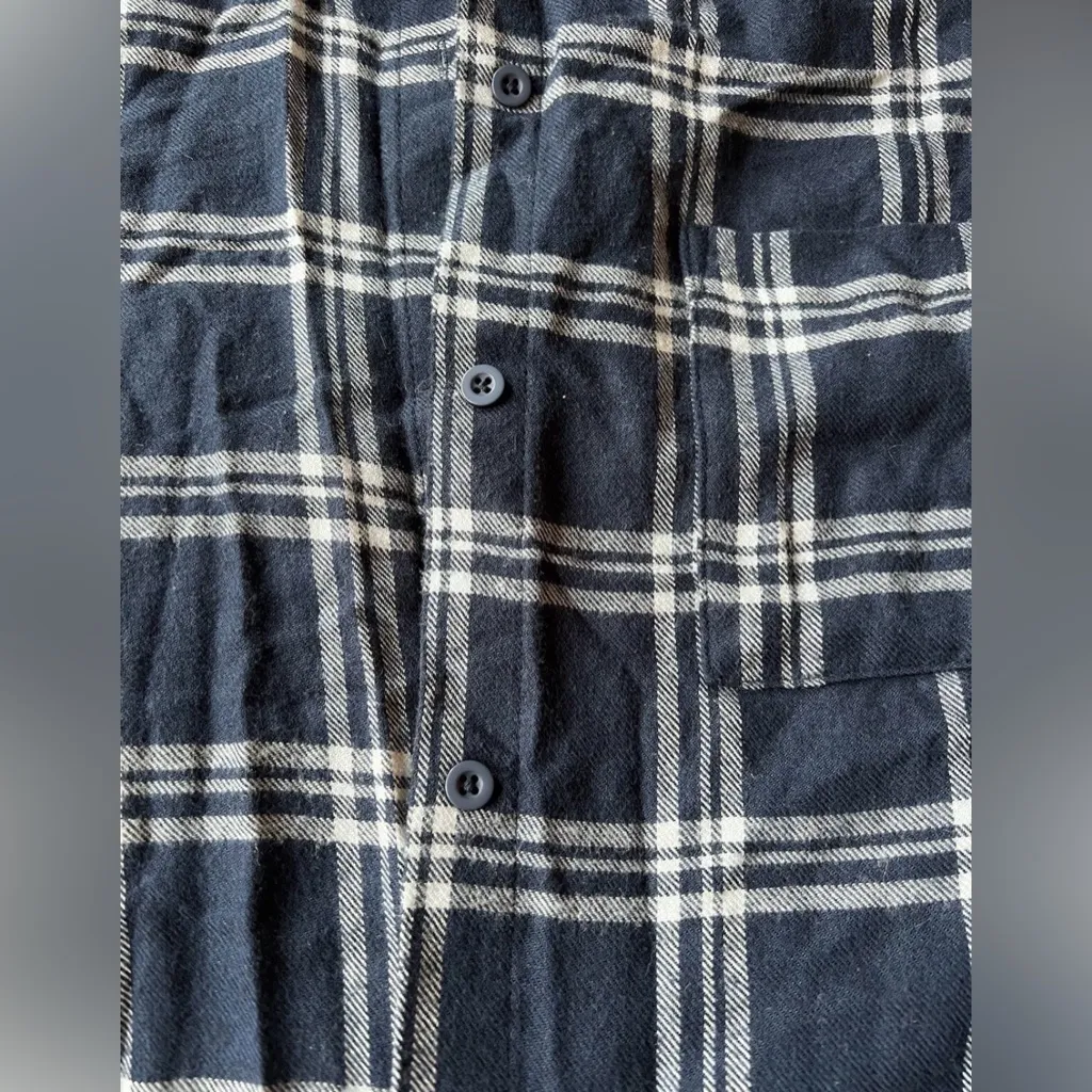 Z Supply Shirt Size Large Clio Blue Plaid Flannel Button Up - Image 3