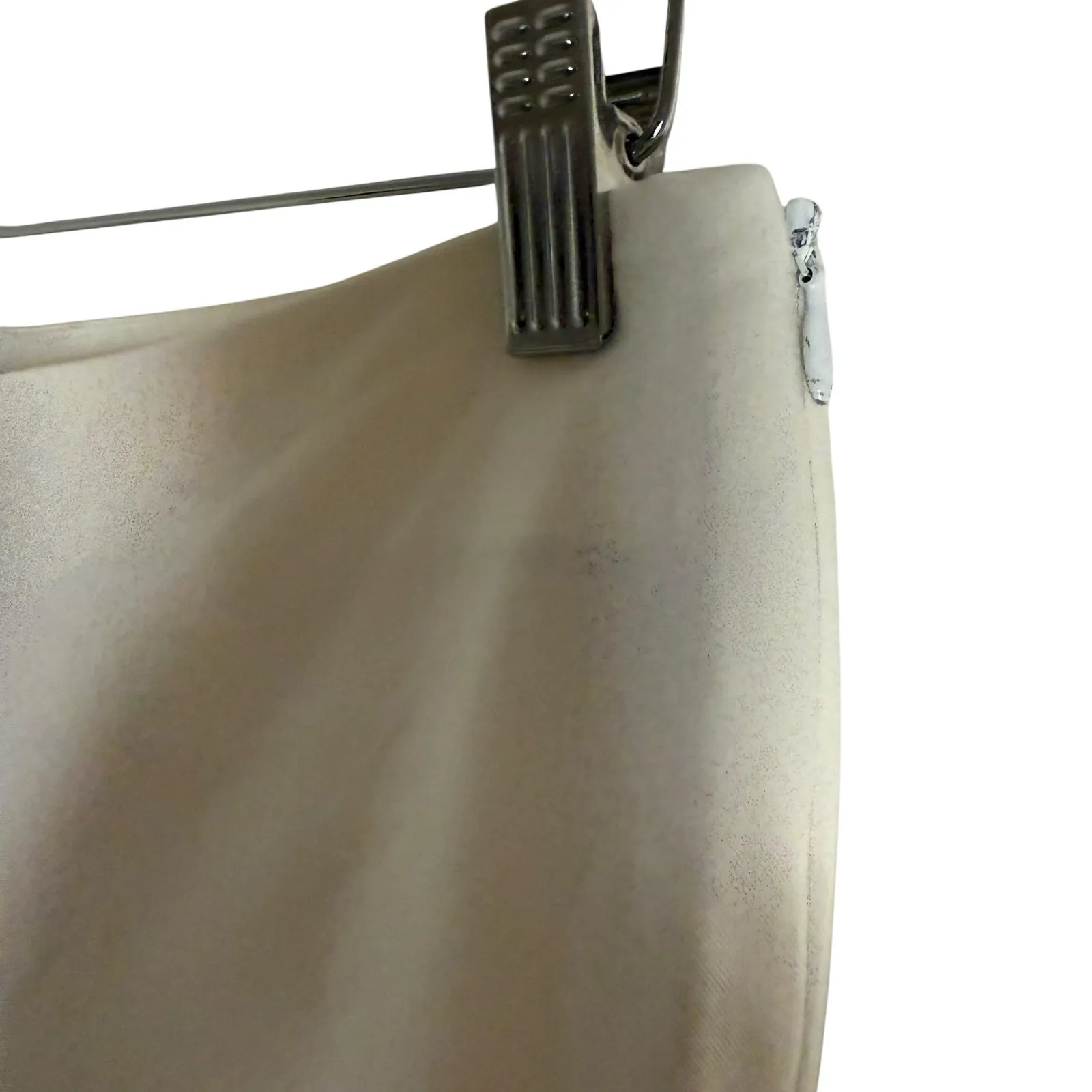 Brunello Cucinelli White Mid Rise Straight Leg Flat Front Trouser Dress Pants 6 - Image 2