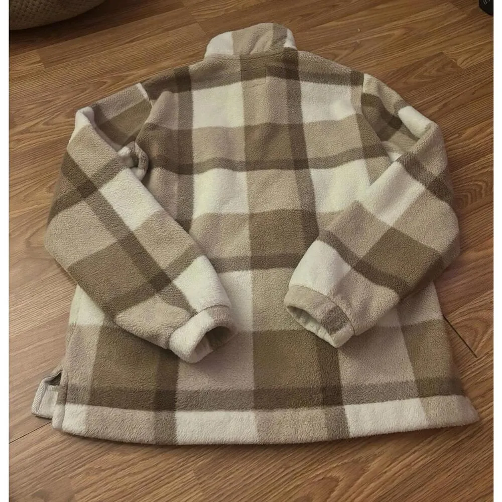 Abercrombie & Fitch Sherpa Half Zip Pullover Size Medium - Image 6