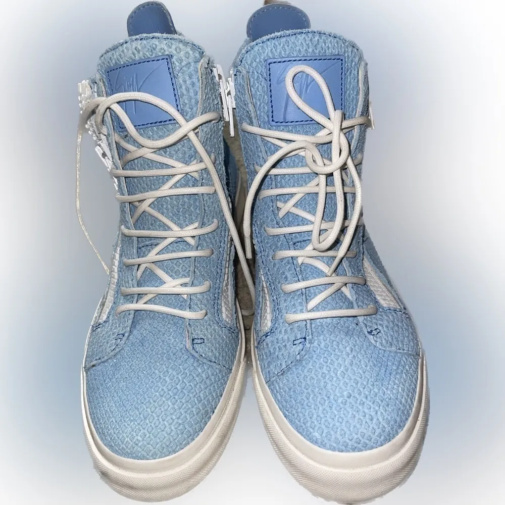 Giuseppe Zanotti Light Blue Acquario London Tr Donna Sneakers Sz 39.5 - Image 4