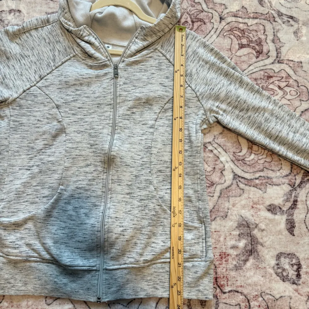 90 Degree by Reflex Scuba Style Full Zip Thumb Hole Super Soft Hoodie Sweatshirt Gray Size M - Image 7