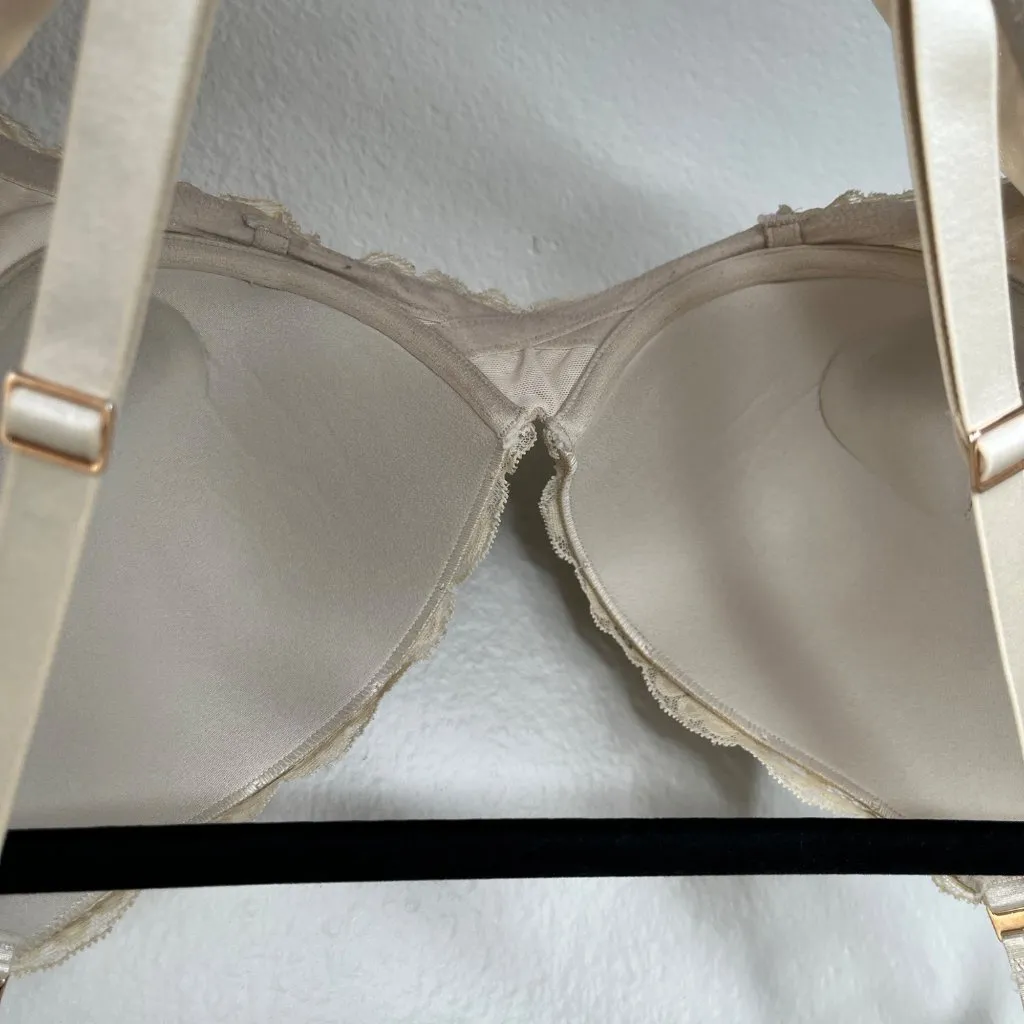Aerie Cream Lace Plunge Push Up Bra Size 36D - Image 8