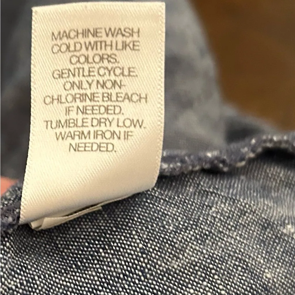 J. Jill Blue Chambray 100% Linen Pull In Pants Size Medium - Image 8