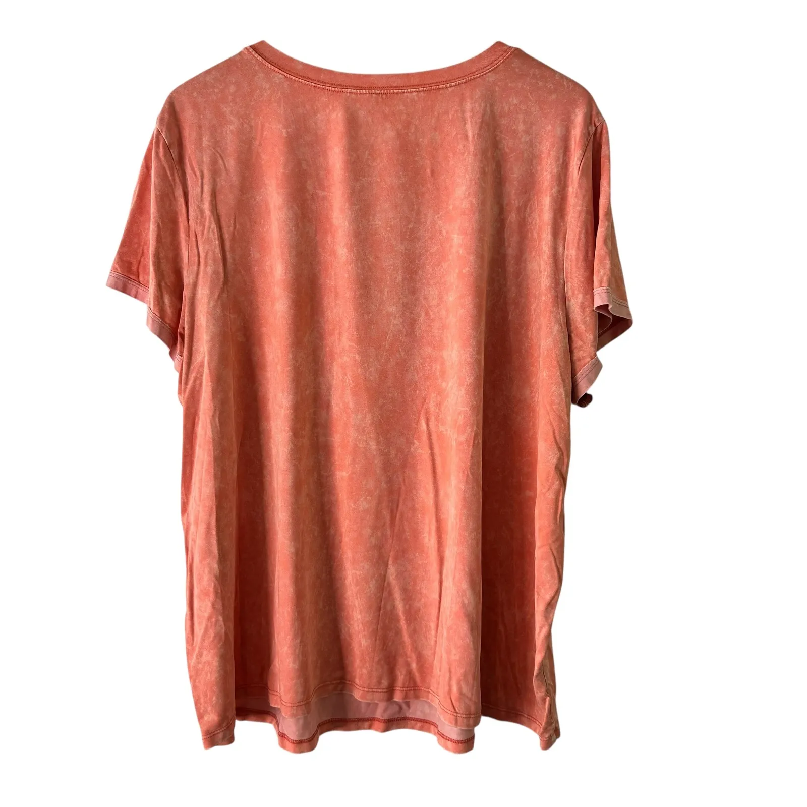 Torrid Sleep Plus Size 2 Coral Mineral Wash T-Shirt Short Sleeve Top - Image 6