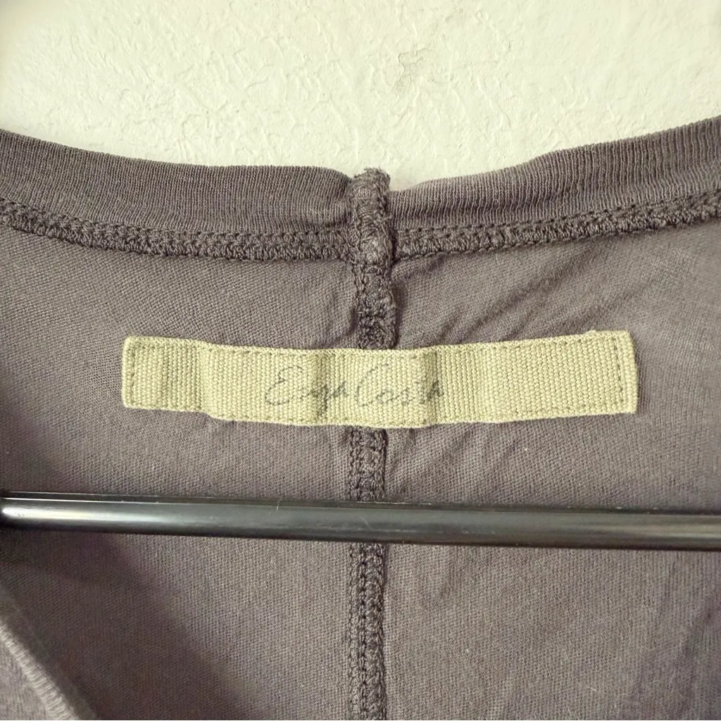 Enza Costa Short Sleeve Top Sz S Gray - Image 2