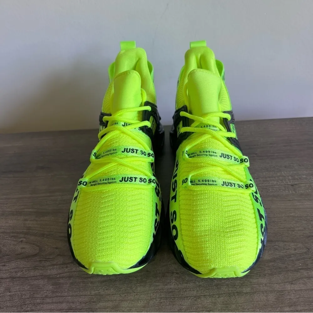 JUST SO SO Unisex Neon Yellow Shoe Size 41 aka Men’s 8 or 9.5 Women’s #799 - Image 4
