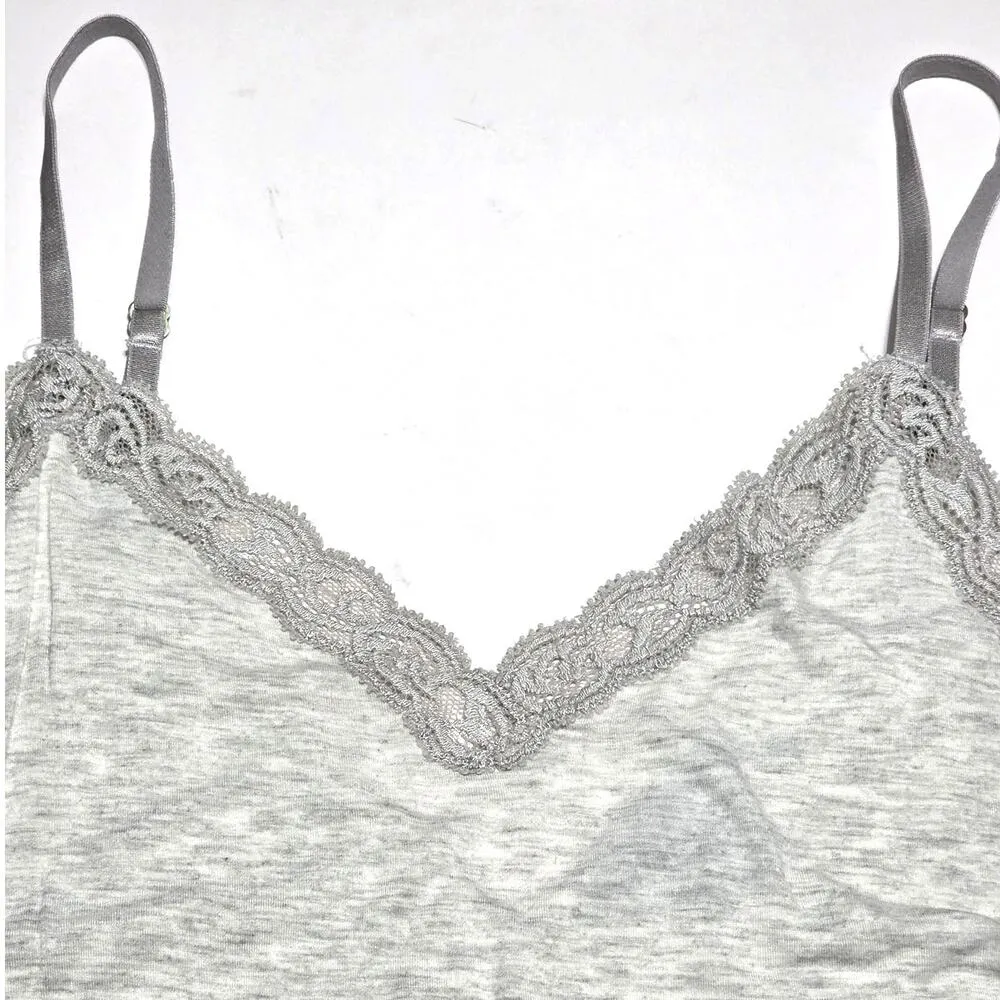 Natori Feathers Essentials Cami Pajama Top Light Heather Grey Small Gray - Image 7