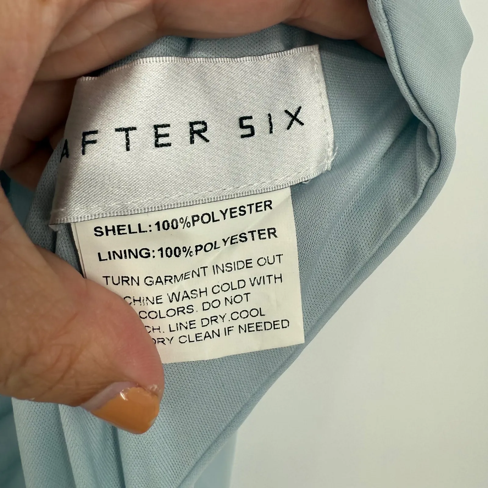 After Six Tie-Back Cutout Maxi Dress With Front Slit In Mist Size 14 - Image 8