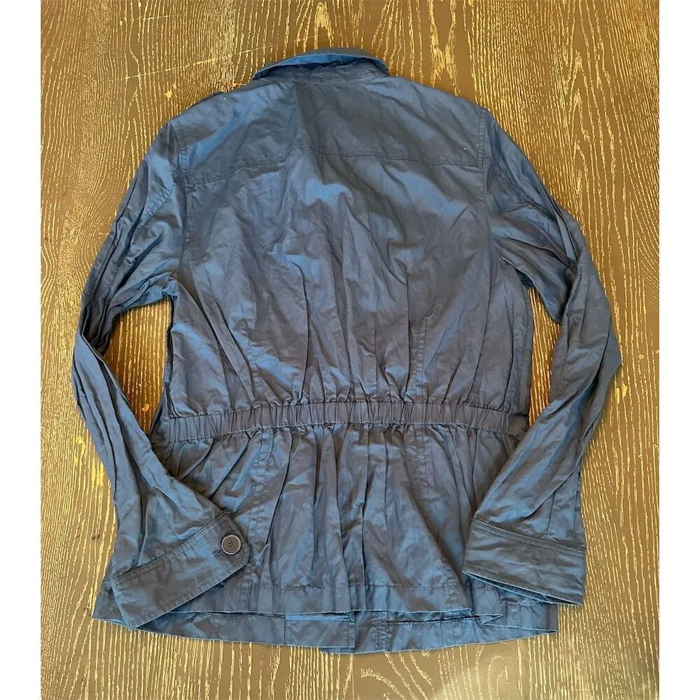 Coldwater Creek Women's Size 8 Blue Crinkle Cargo Blazer Jacket NWT - Image 12