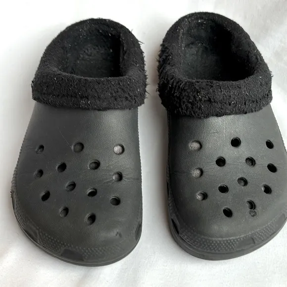 Crocs Lined Clog Shoes Black Unisex Men sz 4 Women sz 6 - Image 2