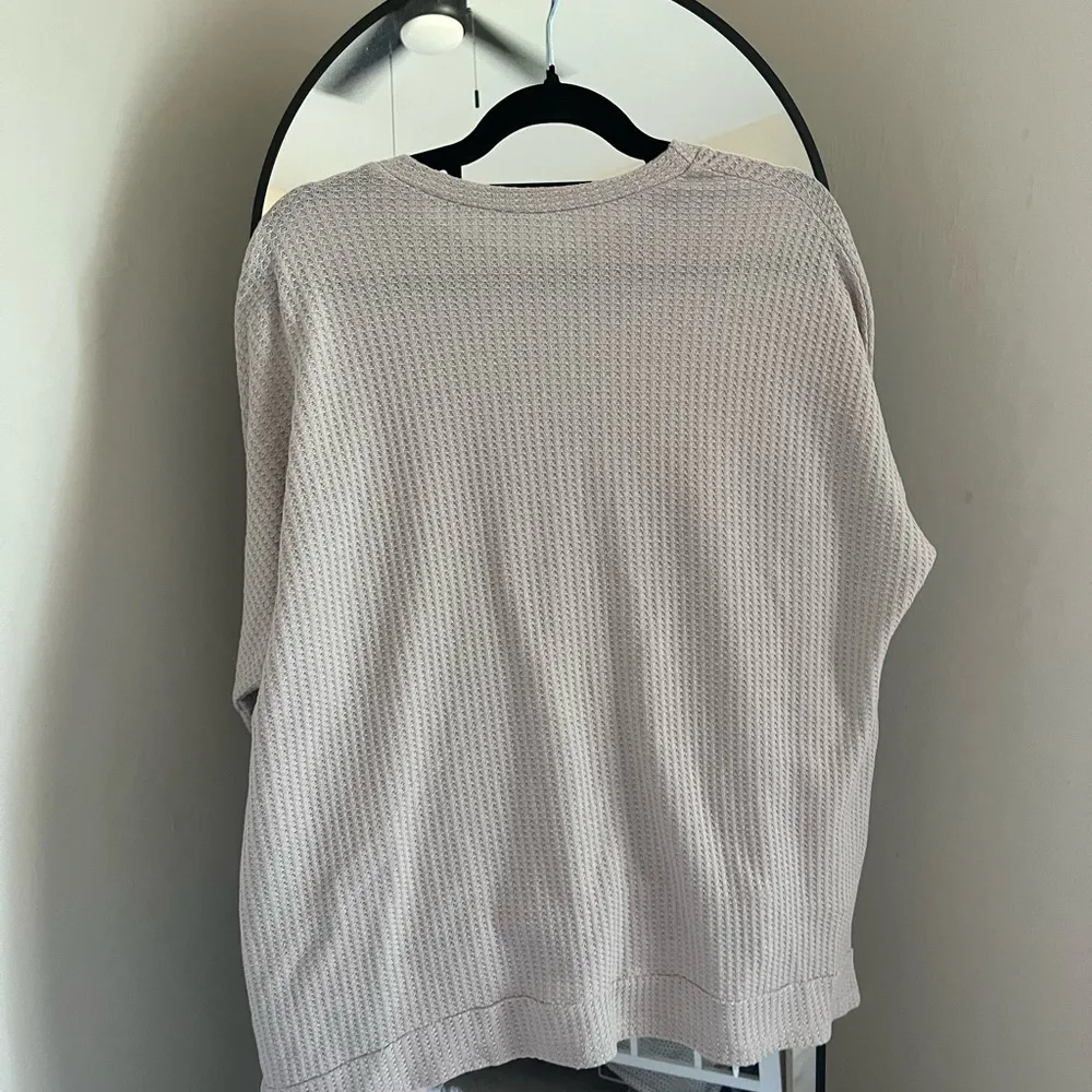 Anrabess Amazon Cozy Beige Waffle Knit Sweater Size M - Image 4