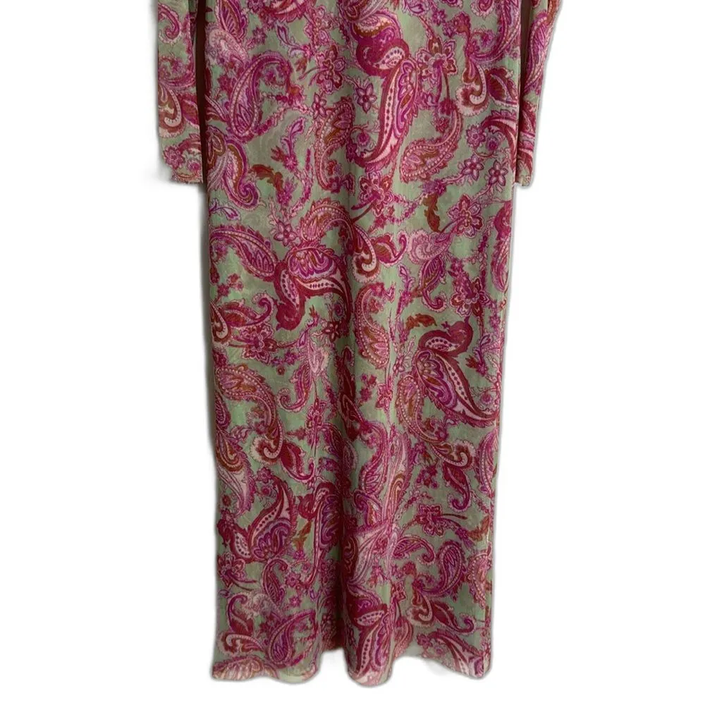 Misa Los Angeles viviene Vintage paisley midi dress ladies size XS - Image 12