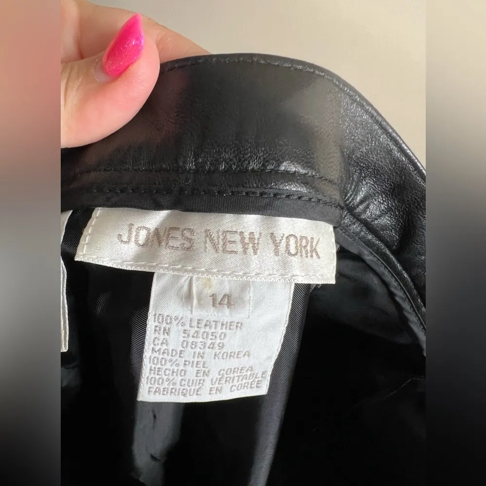 Vintage jones New York leather pants size 14 - Image 5