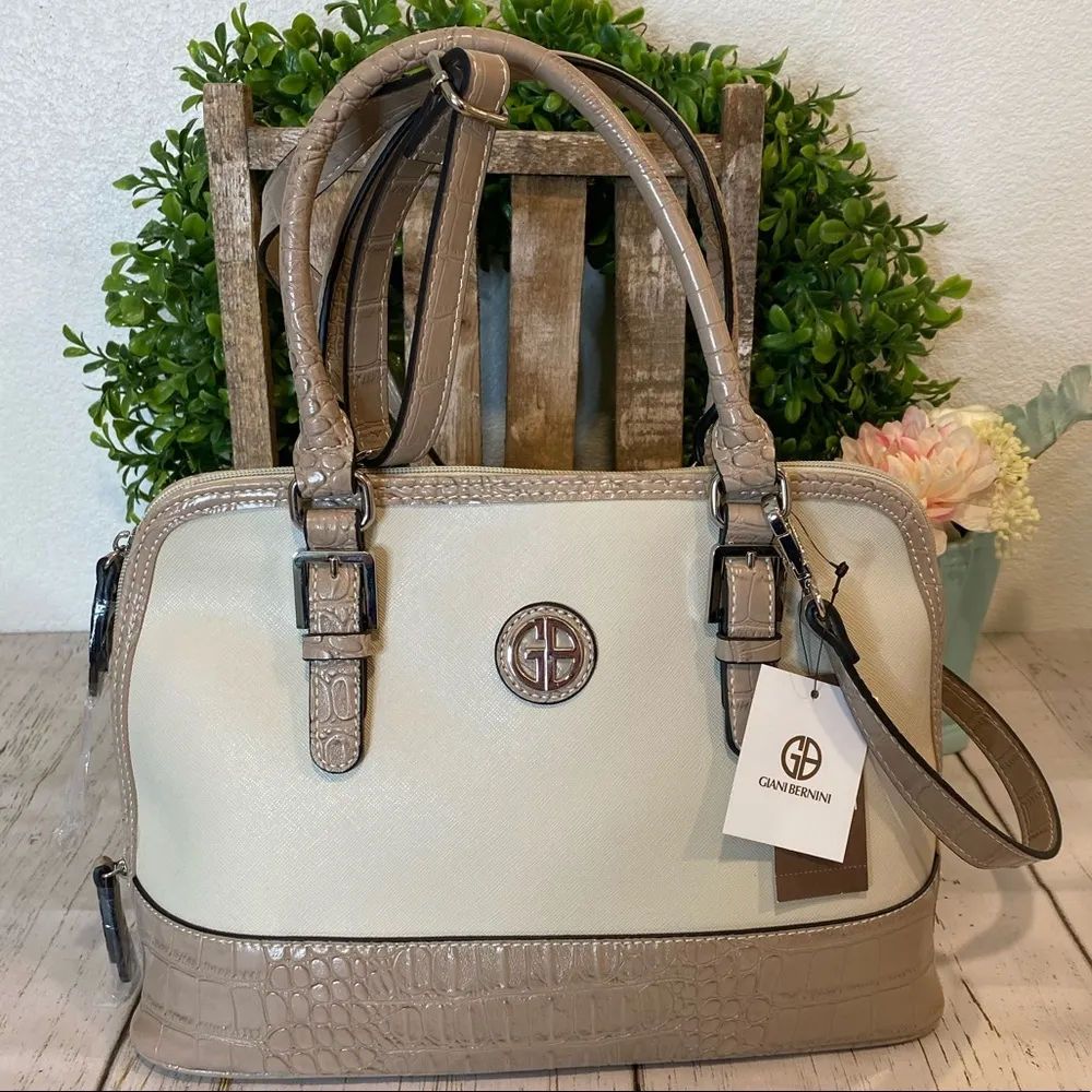 GIANI BERNINI Saffiano Croco Dome Satchel - Image 3