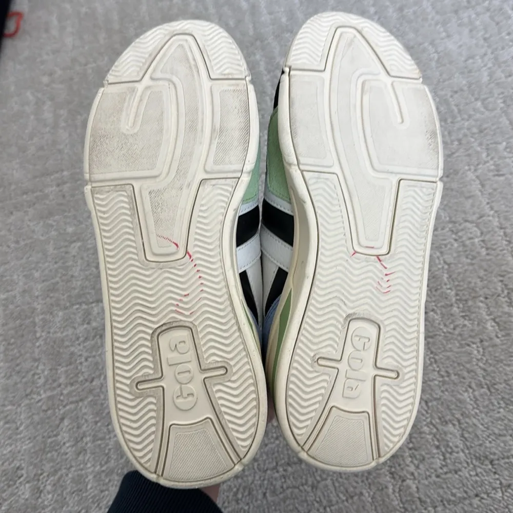 Gola Eclipse Trident Leather Sneaker Shoe Women’s Size 5 US Black Pink Green - Image 6