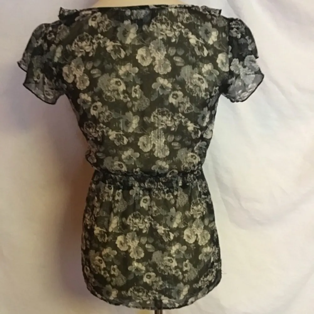 Retro Y2K gothic roses summer top Black - Image 11