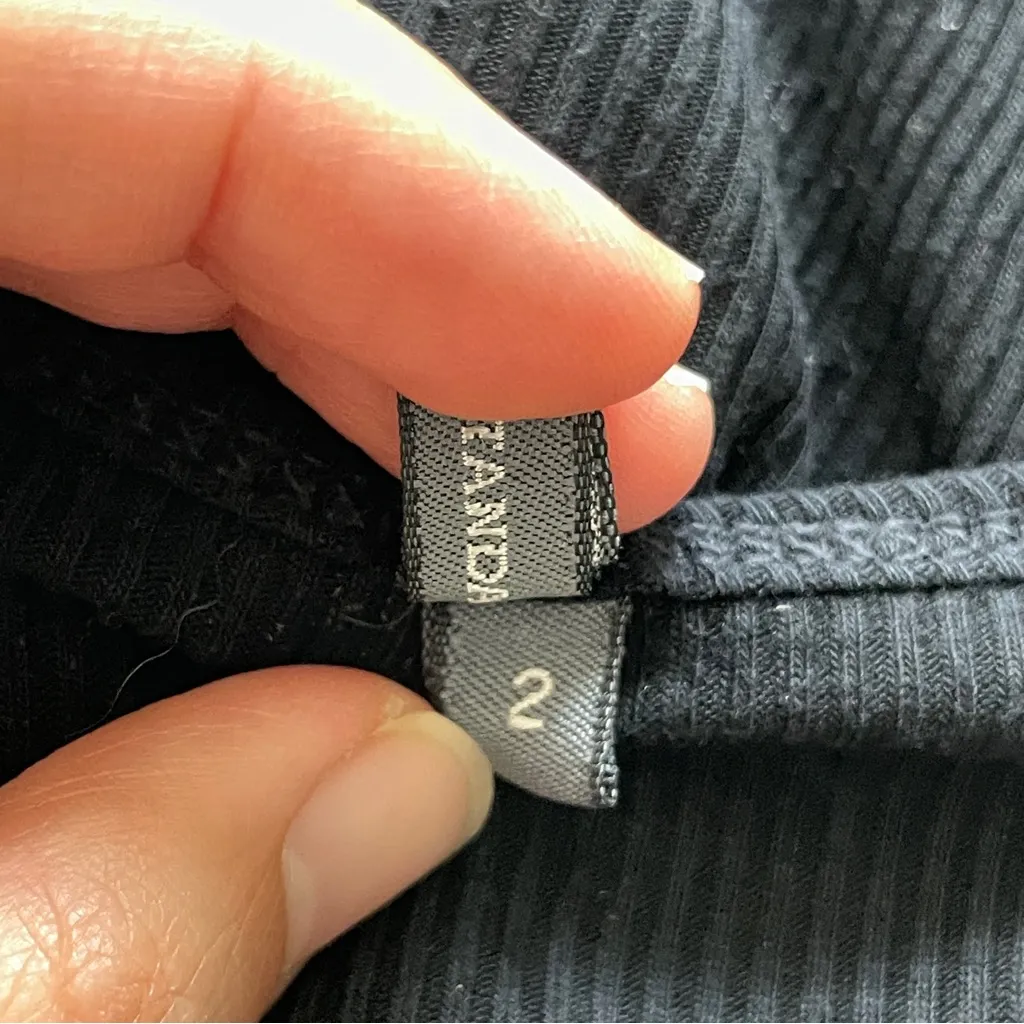 James Perse Tank Top ribbed womens Black (medium) basic layering minimalist chic - Image 2