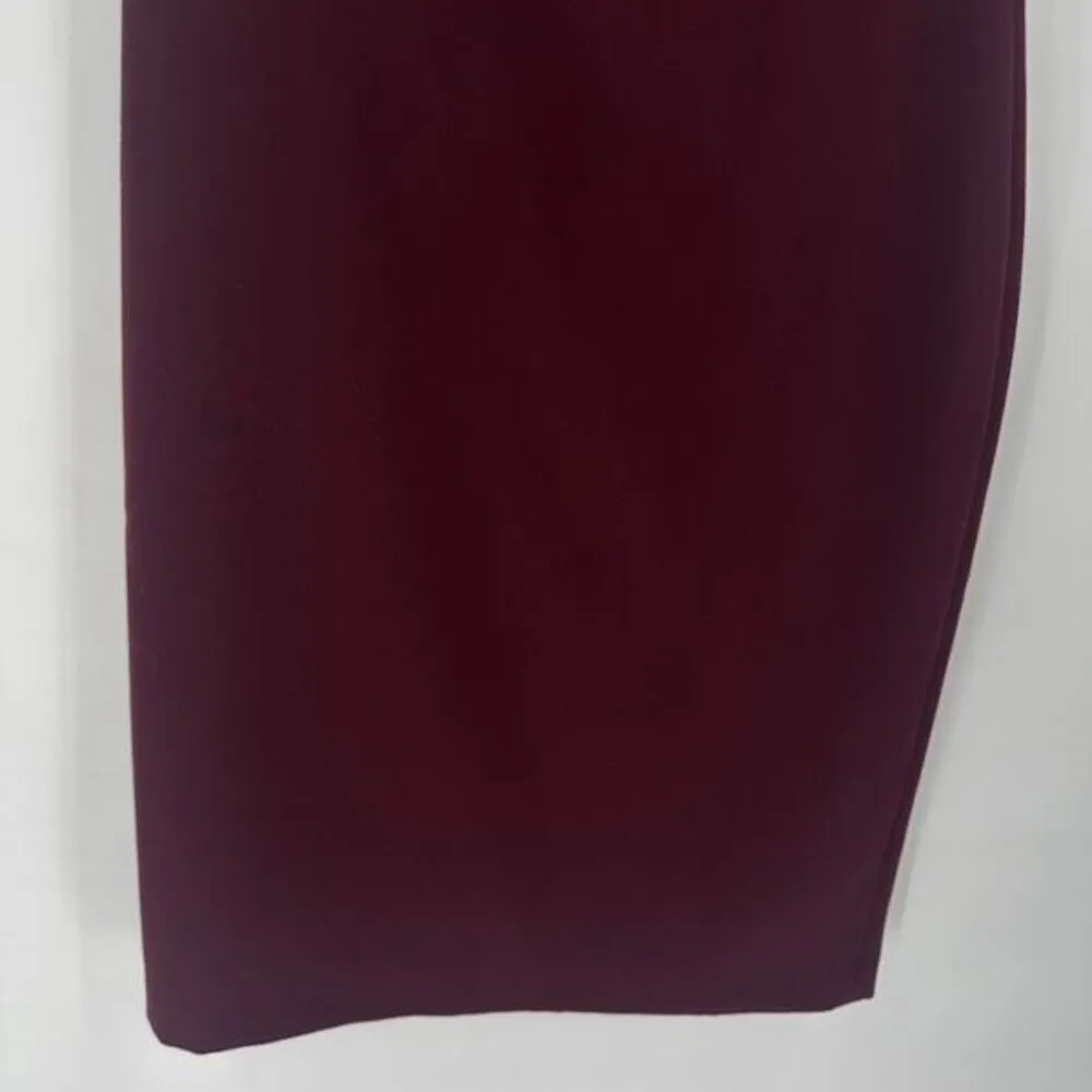 Eliza‎ J Cocktail Sheath Dress Purple Plum Size 4 Asymmetrical Bow Elegant - Image 11