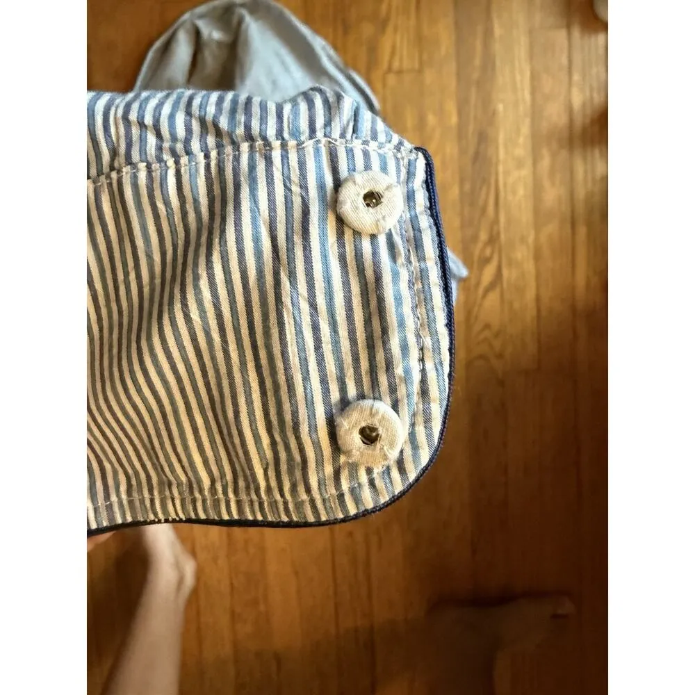 Tish Cox Peasant Tunic Blue White Striped Vneck Shirt Top Women’s Size XS - Image 11