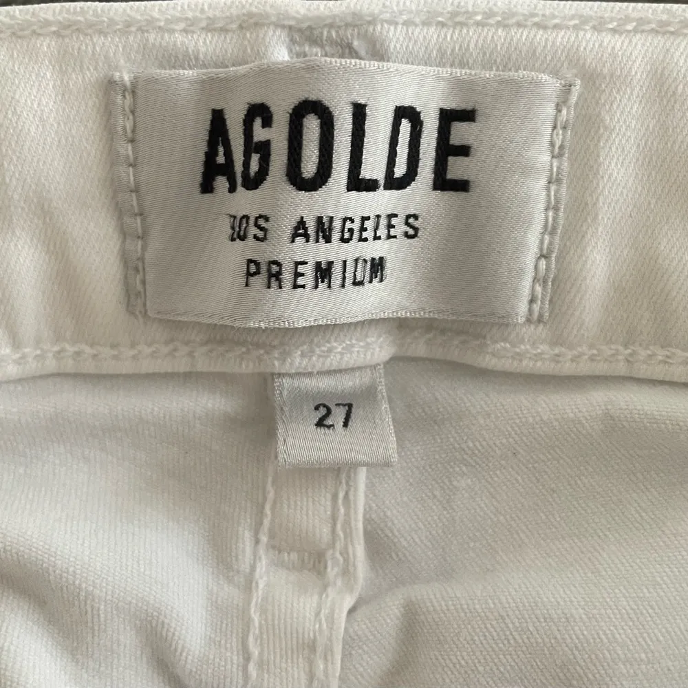 AGOLDE Filter Free Denim Size 27 High Rise Skinny Cropped White - Image 3