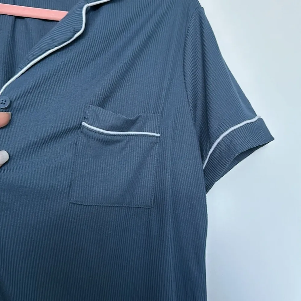 Blue Pajama Top Size M - Image 3