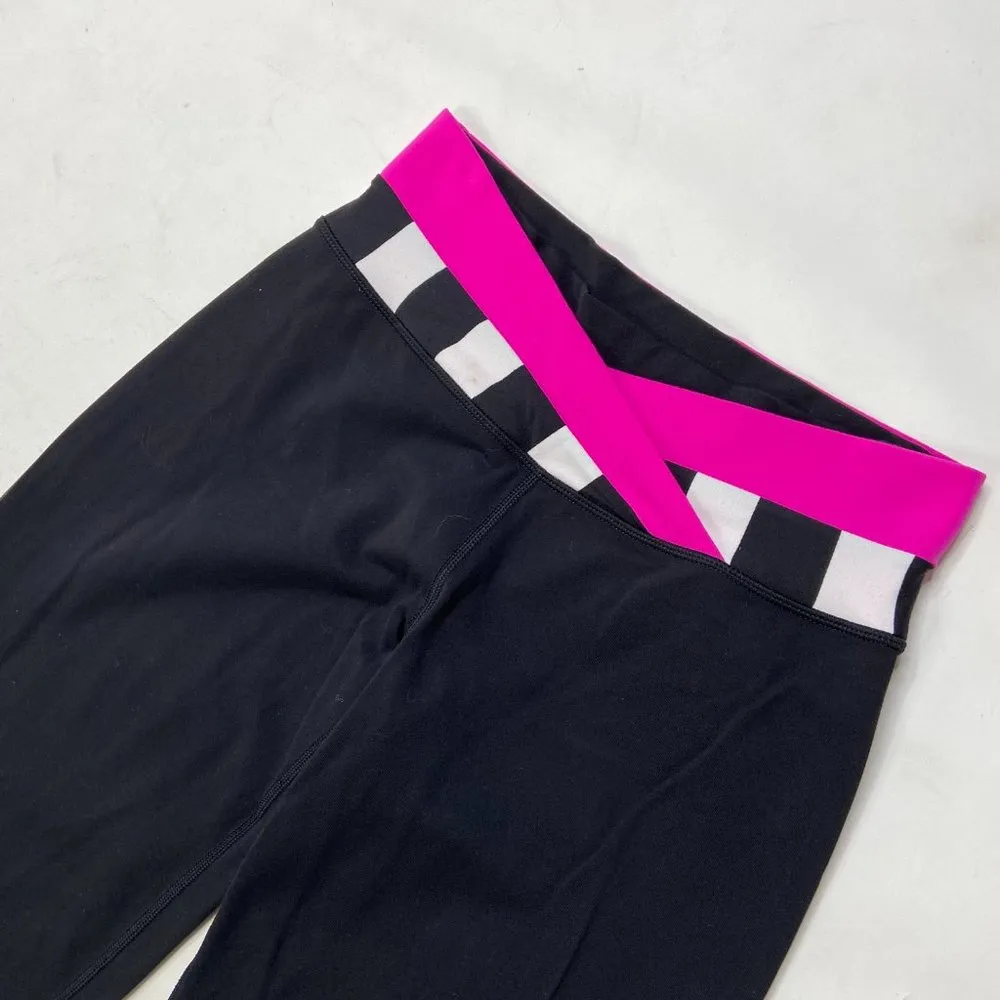 Lululemon Dharana Crop Pants Black Pink Stripe - Image 3