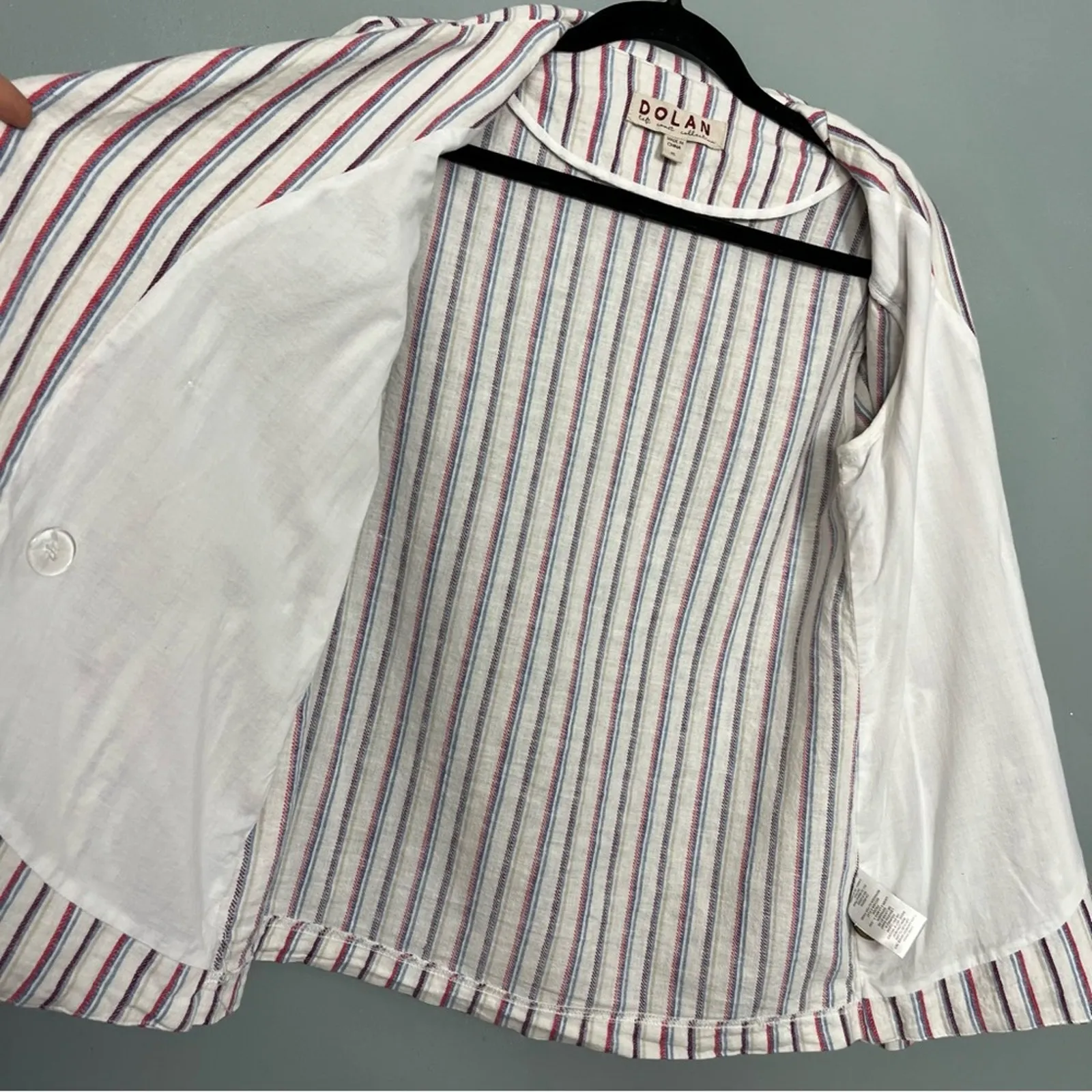 Anthropologie Dolan Left Coast Anna Double Breasted Linen Cotton Blazer XS - Image 3