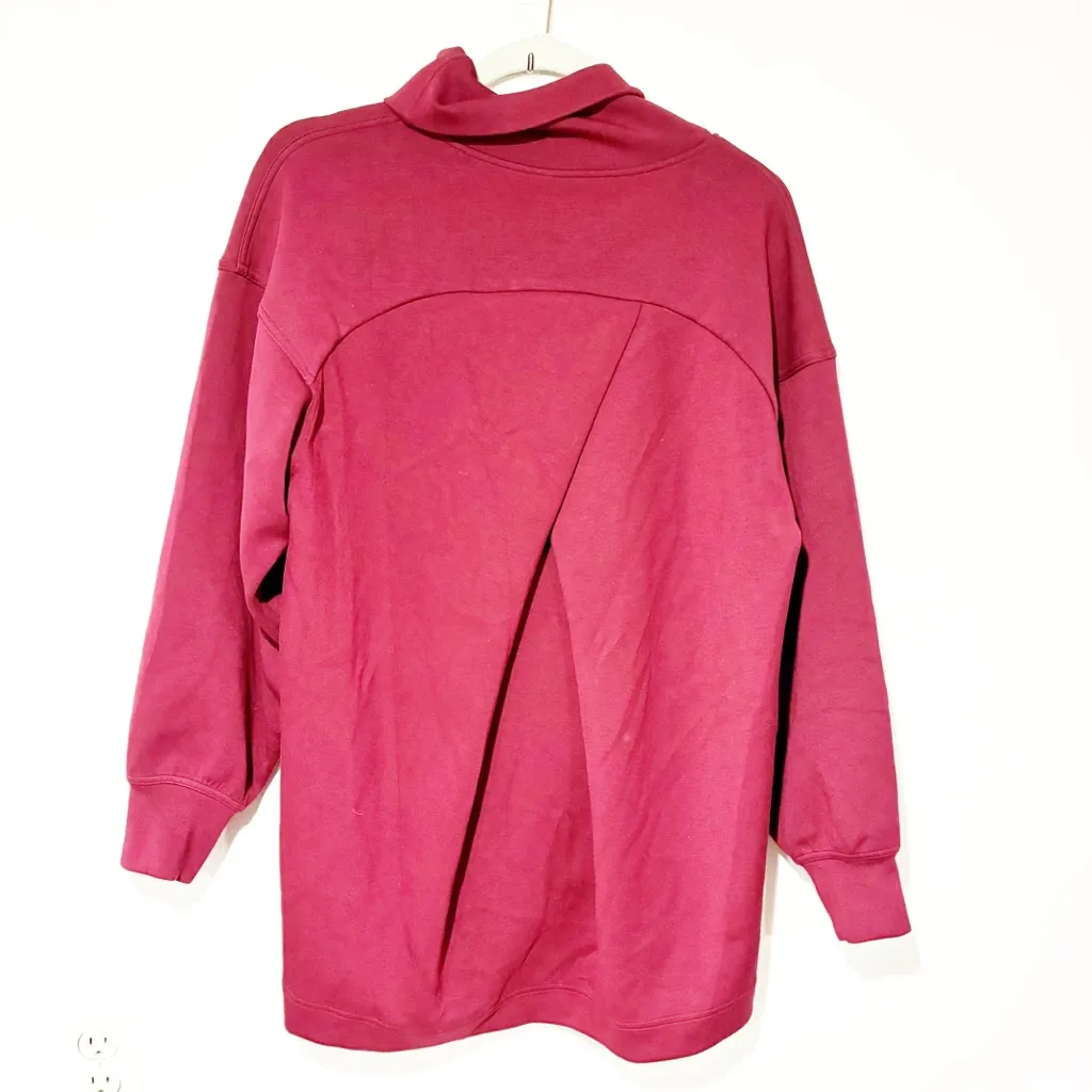Lululemon Pink Athletic Cowl Neck Longsleeve Athletic Sweatshirt Pullover Size 6 - Image 4