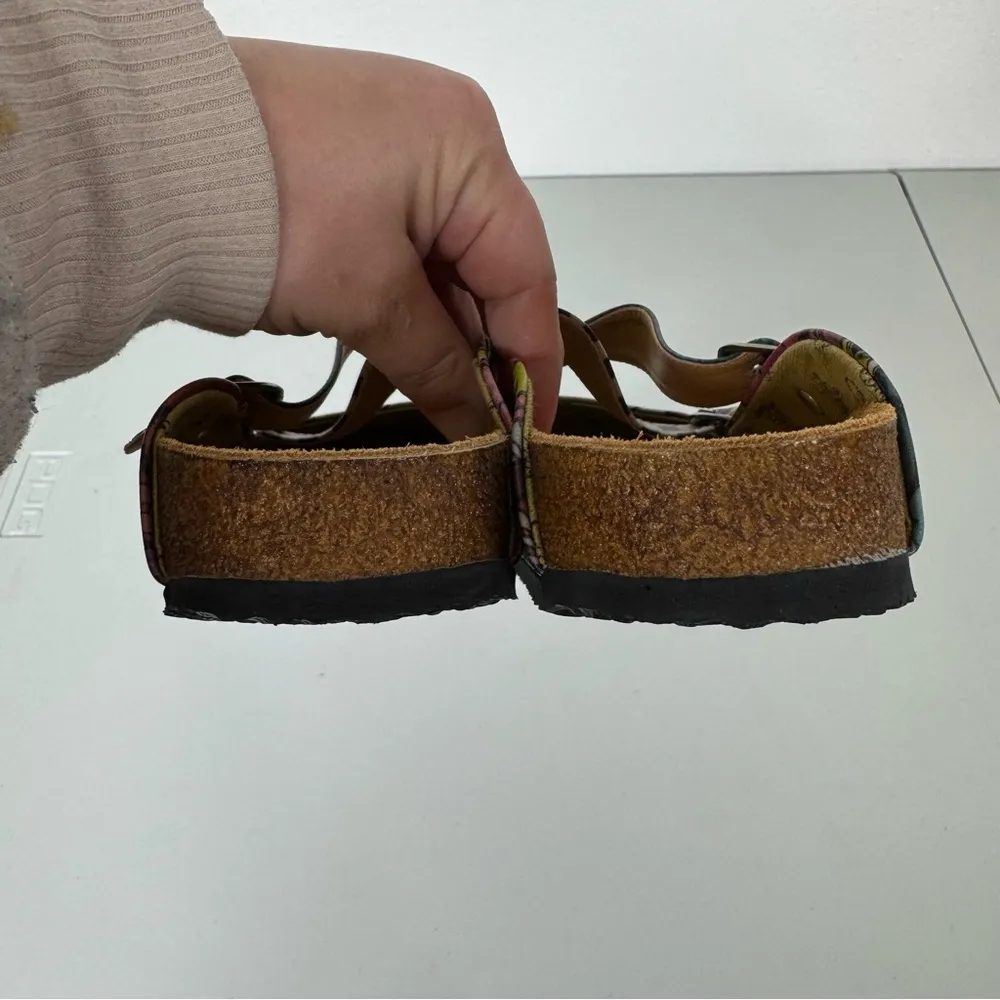 Calceo Colored Mixed Pink and Blue Abstrack Patterned Clogs Size 39 - Image 7