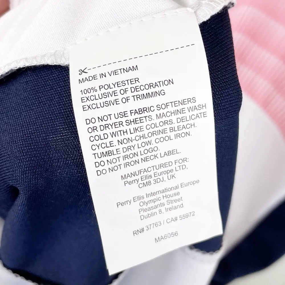 NEW Callaway Golf White Abstract Gradient Stripe Print Color Block Dress Size XL - Image 9