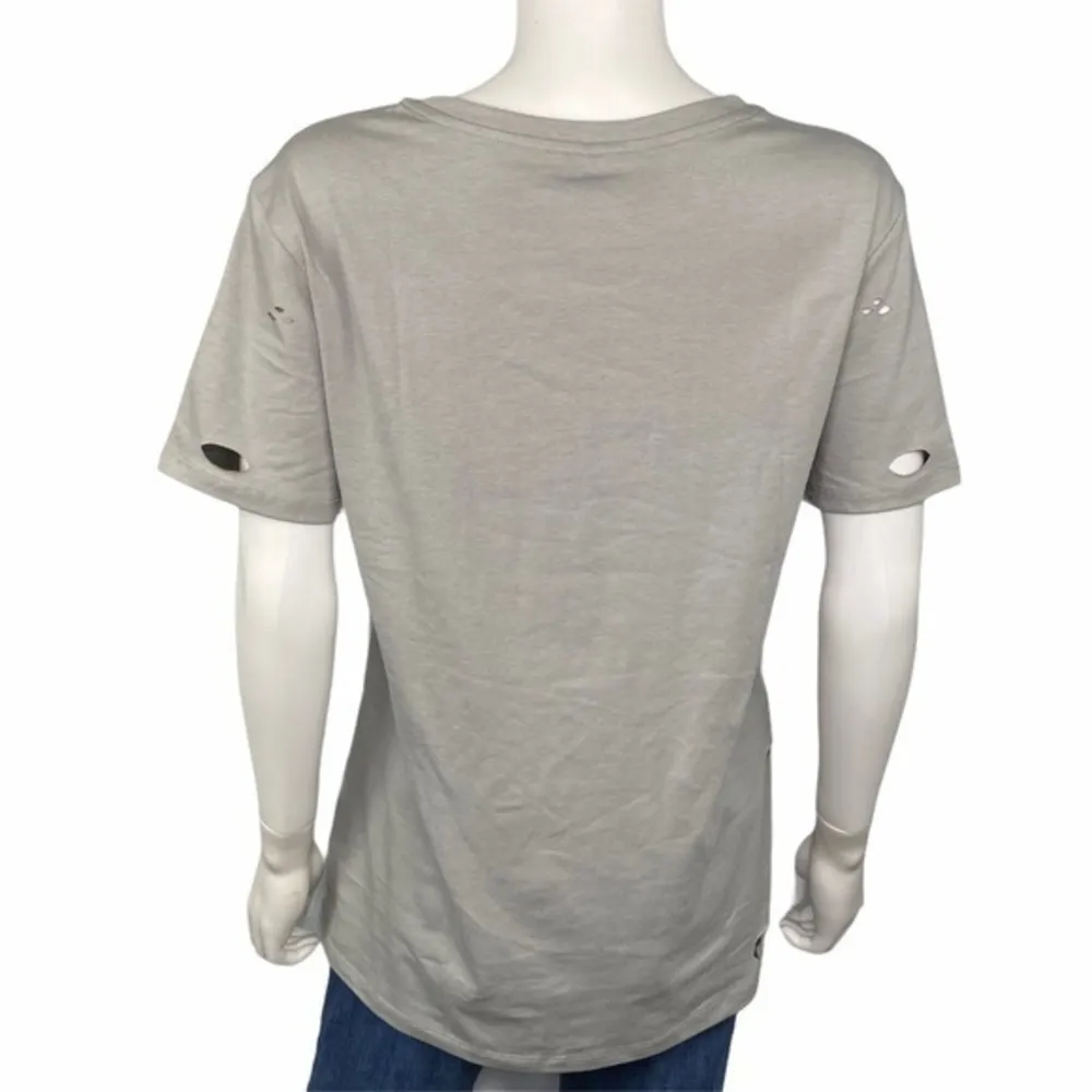 Lovey’s Boutique Grey Cheetah Pink Lightning Distressed Graphic Tee NEW Size M Gray Size M - Image 5