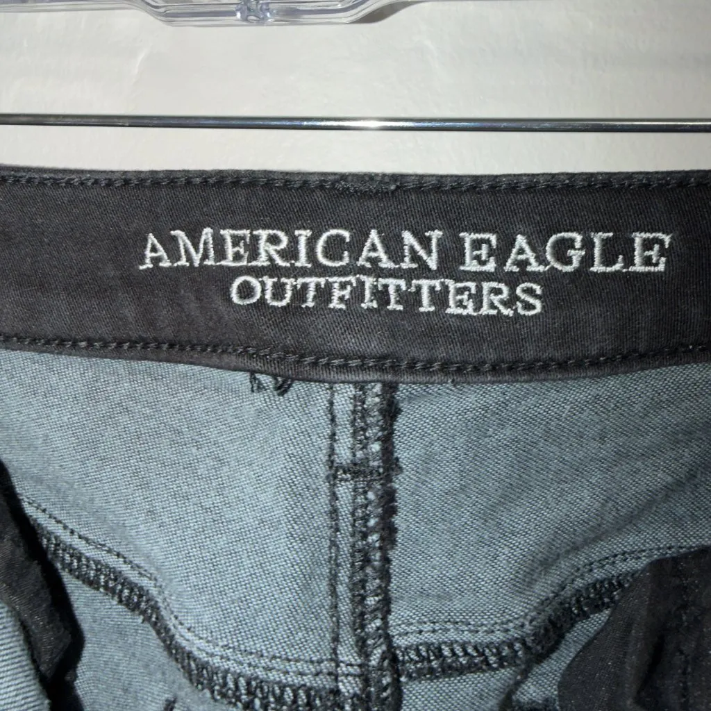 American Eagle High Rise Jegging Jeans Size 8 Black Stretch - Image 3