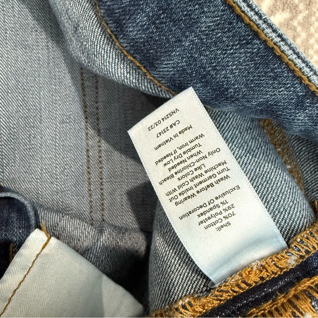 Talbots Modern Ankle Jean‎ Sunset Wash Velvet Trim Detail Size 14 - Image 9