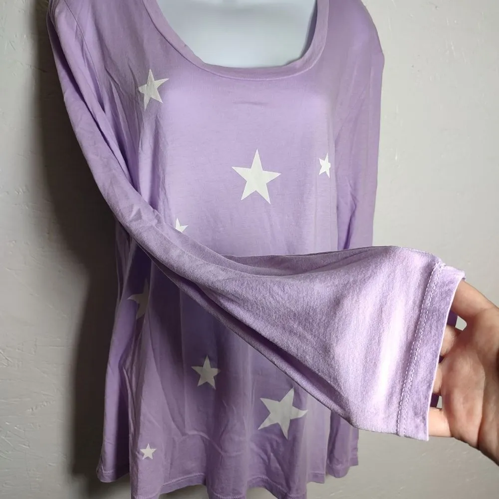 Sundry Lilac Top Stars Print size 2 M - Image 6