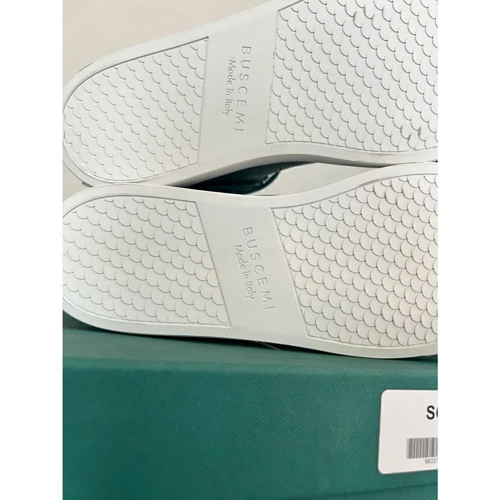 BUSCEMI Mid Sneaker, Women’s Italian Leather Hightop , Size 38 (Euro) Petrol NWT Green - Image 14