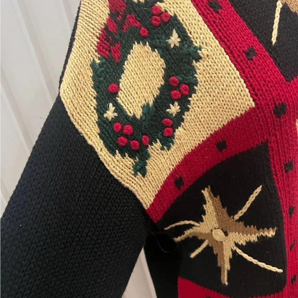 Vintage Christmas sweater by Liz Claiborne-large great w/ leggings jeans boots - Image 3