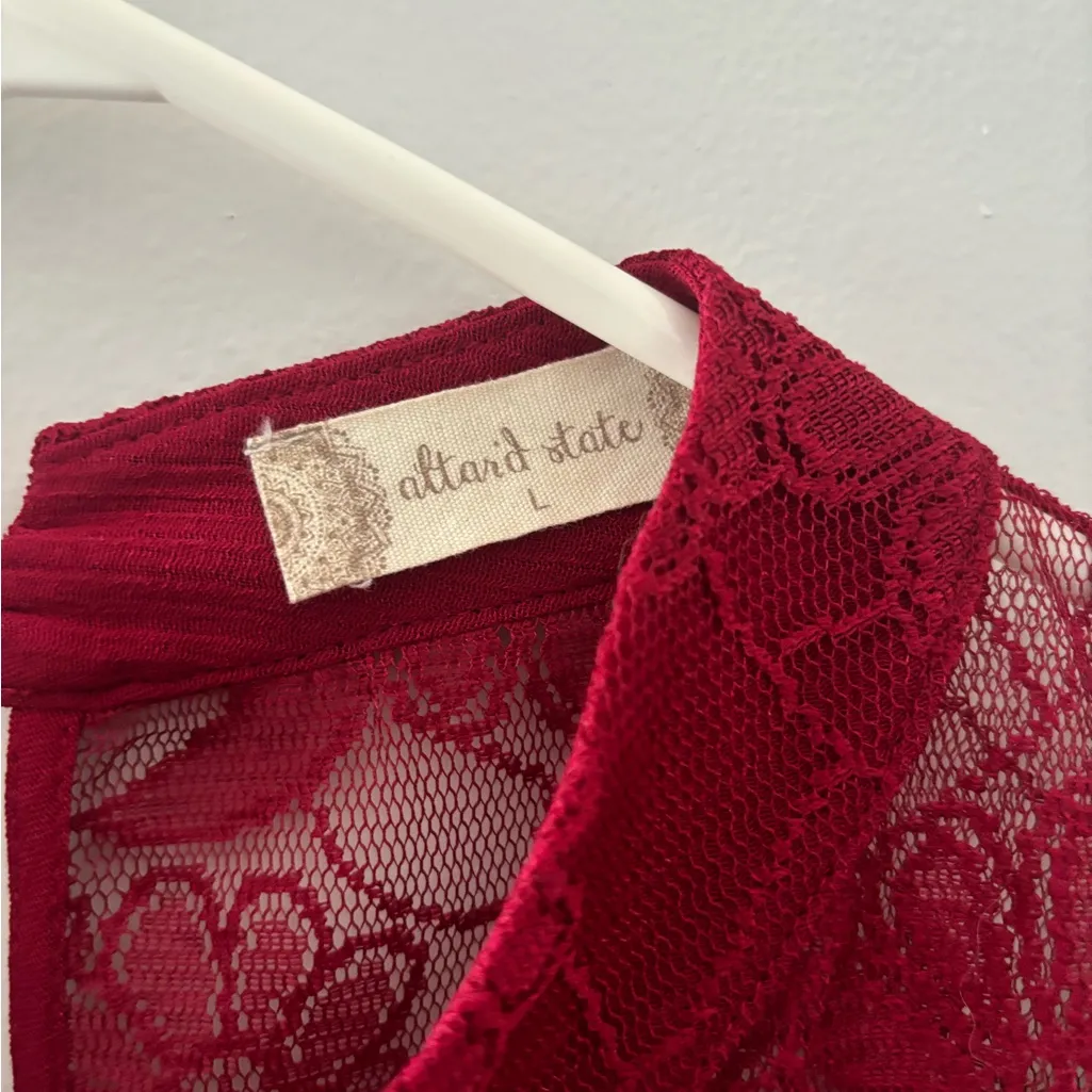 Altar’d State Maroon lace dress - Image 3
