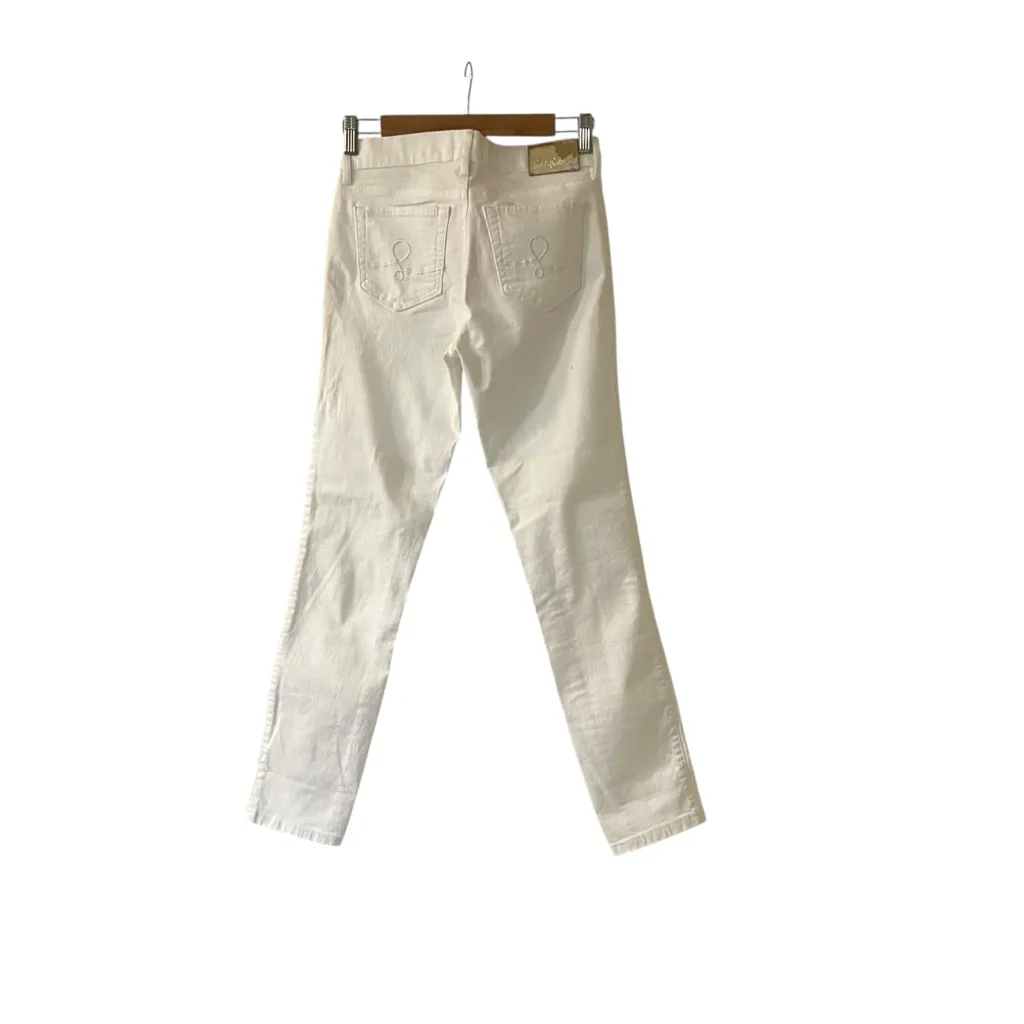 NWT LILLY PULITZER South Ocean High Rise Jeans - Resort White Sz 0 - Image 6