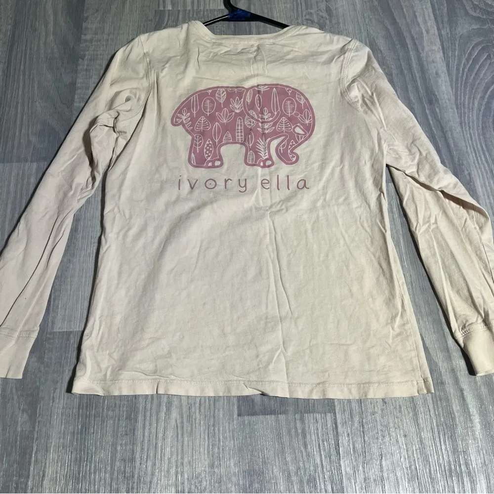 Ivory Ella Pink Long Sleeve Shirt; Small Women’s - Image 5