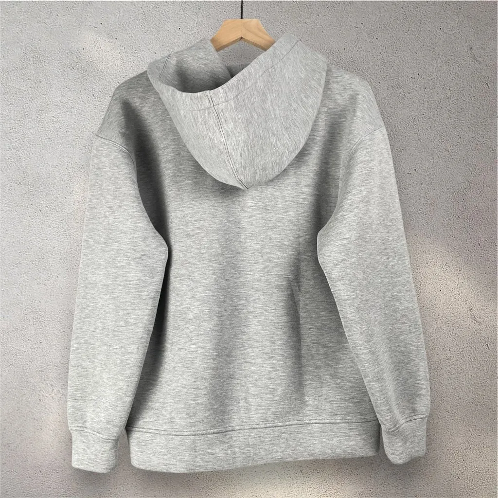 Lucky Brand LUCKY Zip Hoodie Women’s S Gray Full Zip Embossed Logo Soft Stretch - Image 2