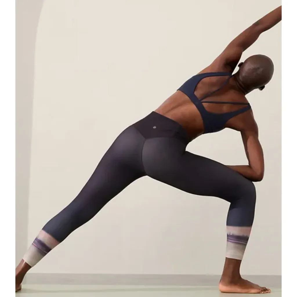 Athleta M Elation Ultra High Rise 7/8 Legging Navy Abstract Medium - Image 3