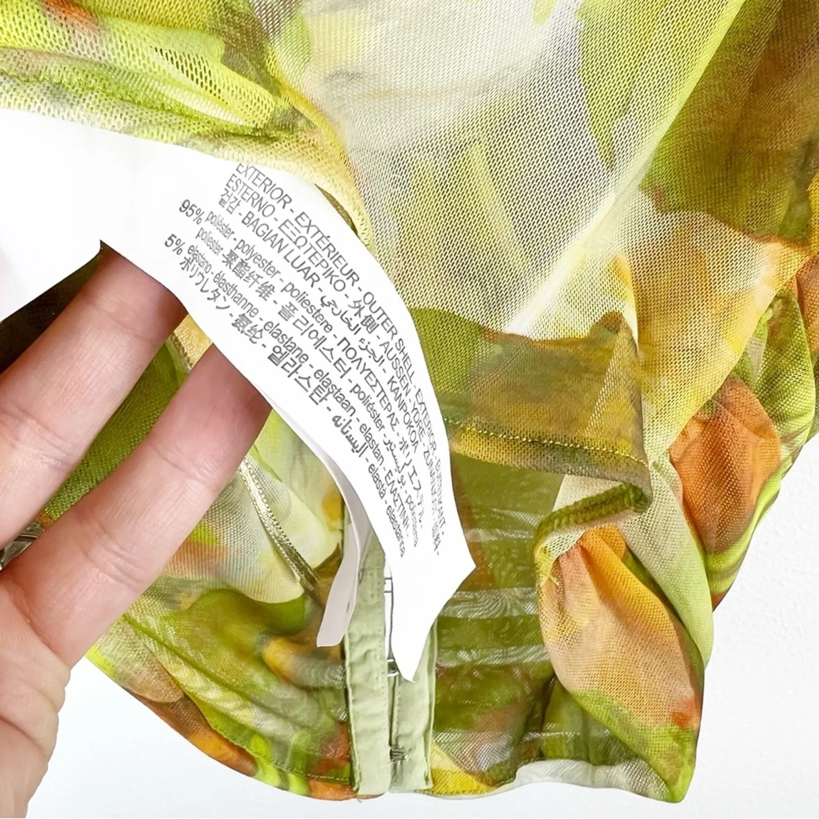 ZARA Tulle‎ Hook & Eye Crop Top S - Image 7