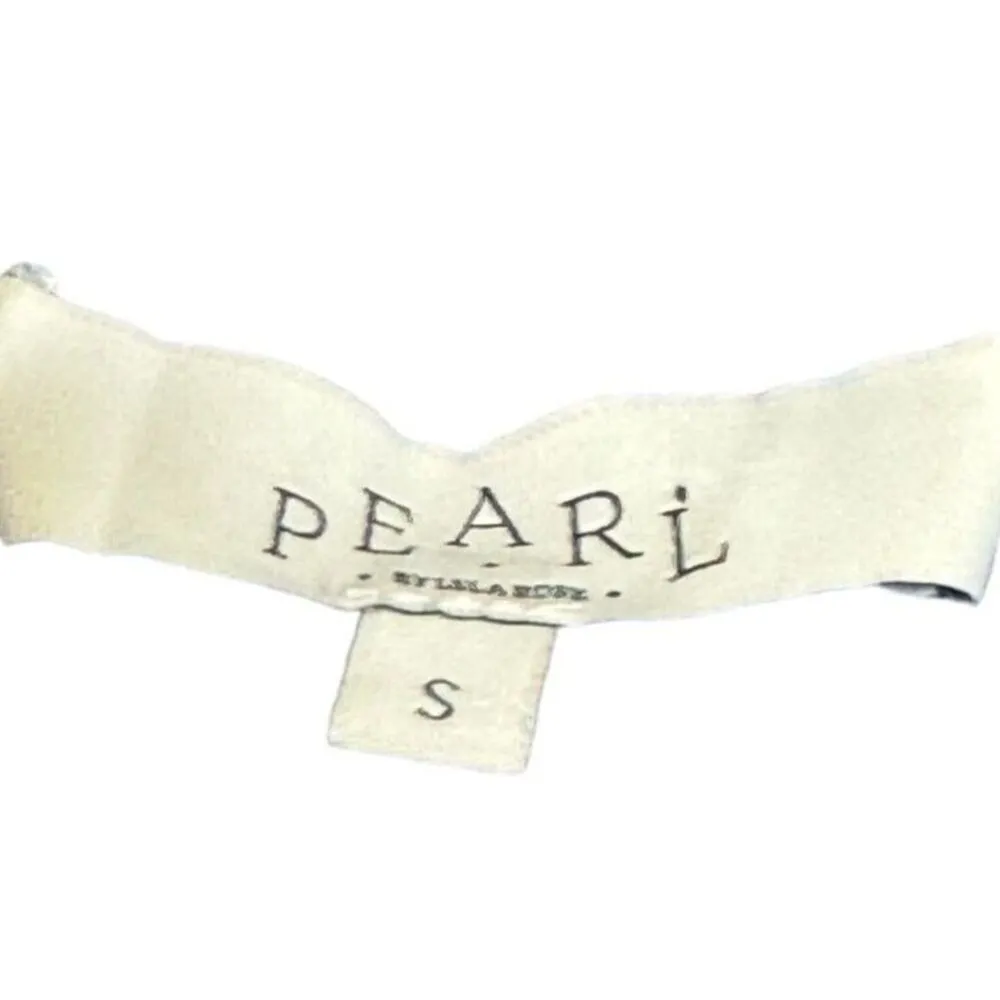 Pearl By Lela Rose Women's Top Scarf Neck High-Low Hem Sheer Blouse Purple Small - Image 6