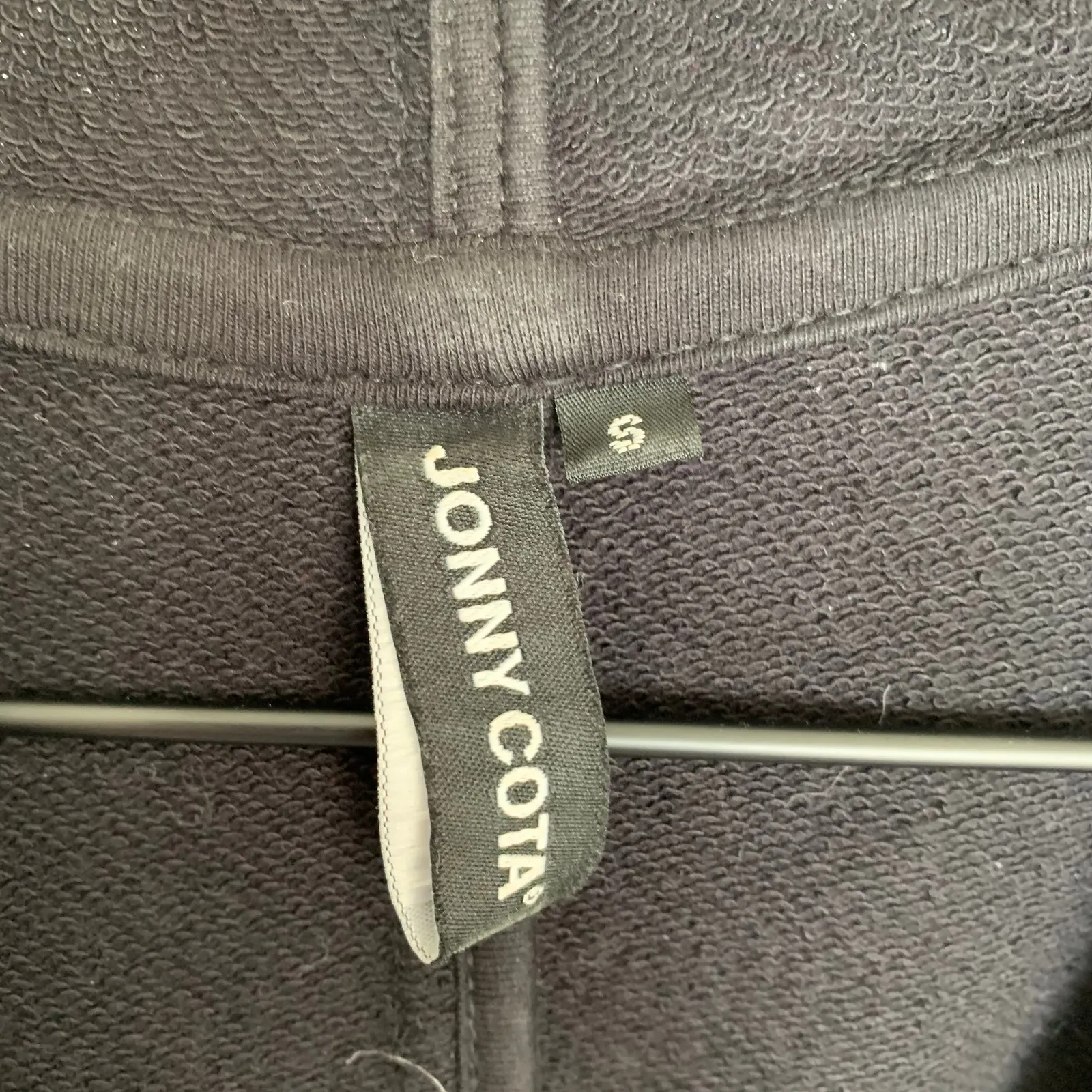 Jonny Cota Draped Hoodie in Black Bandana Open Front Women’s Small - Image 11