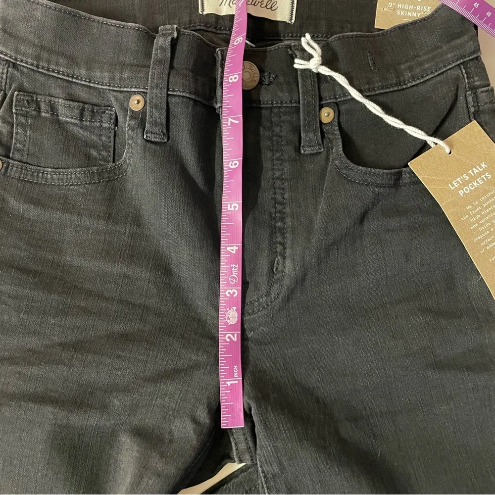 Madewell Black 9” High-Rise Skinny Jeans Size 23 Tall NWT - Image 6
