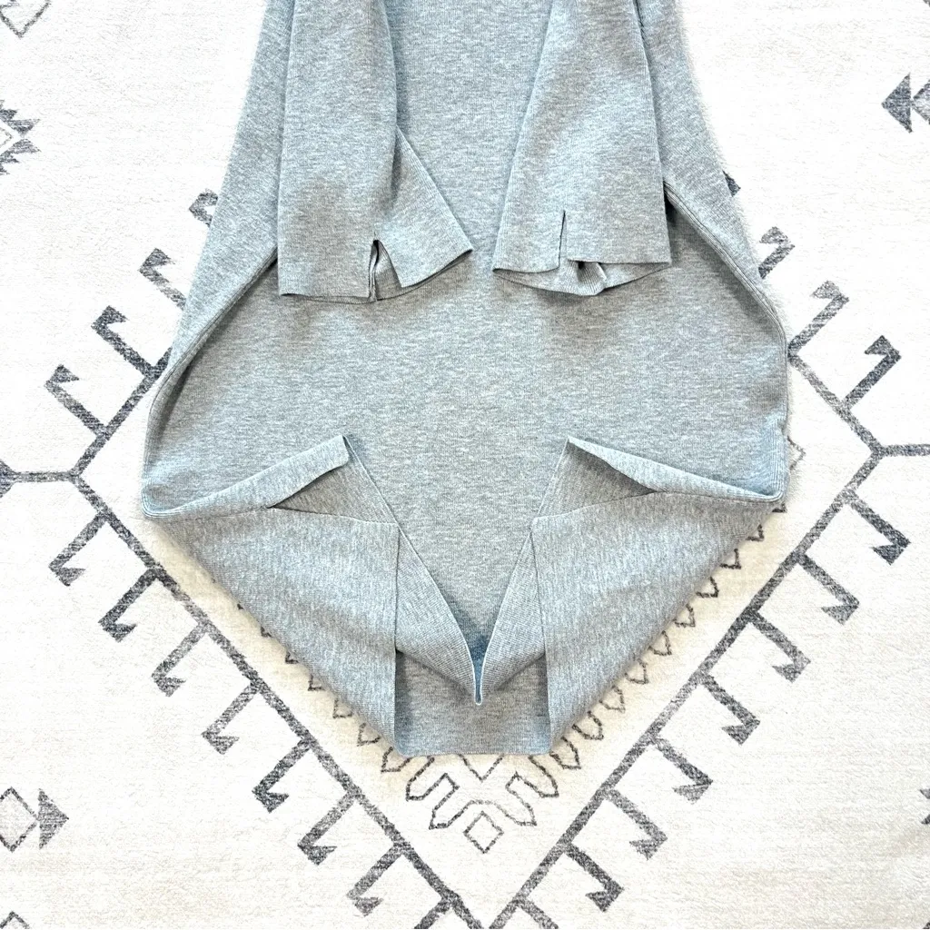 Mila Owen Gray Mock Crewneck Short Sleeve Knit Sweater One Size - Image 5