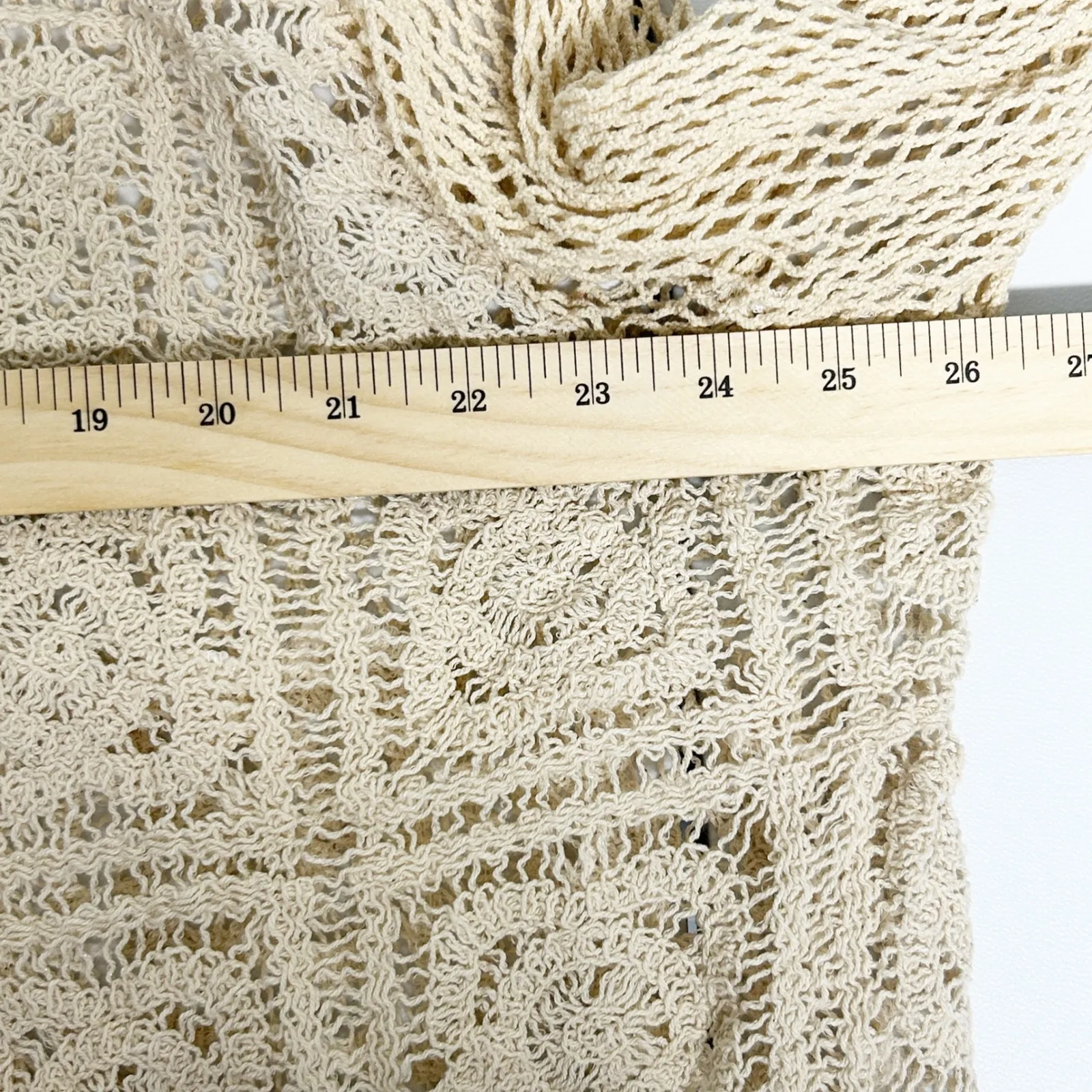 POL Womens Boho Crochet Sequin Embellished Duster Cardigan Beach Cover Up Size L - Image 10